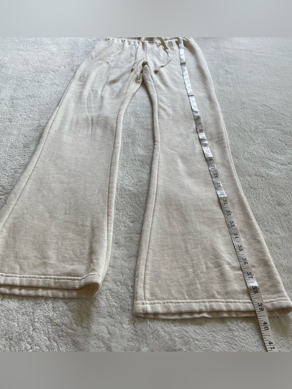 Cream Flared Sweatpants size XS - Picture 9 of 11